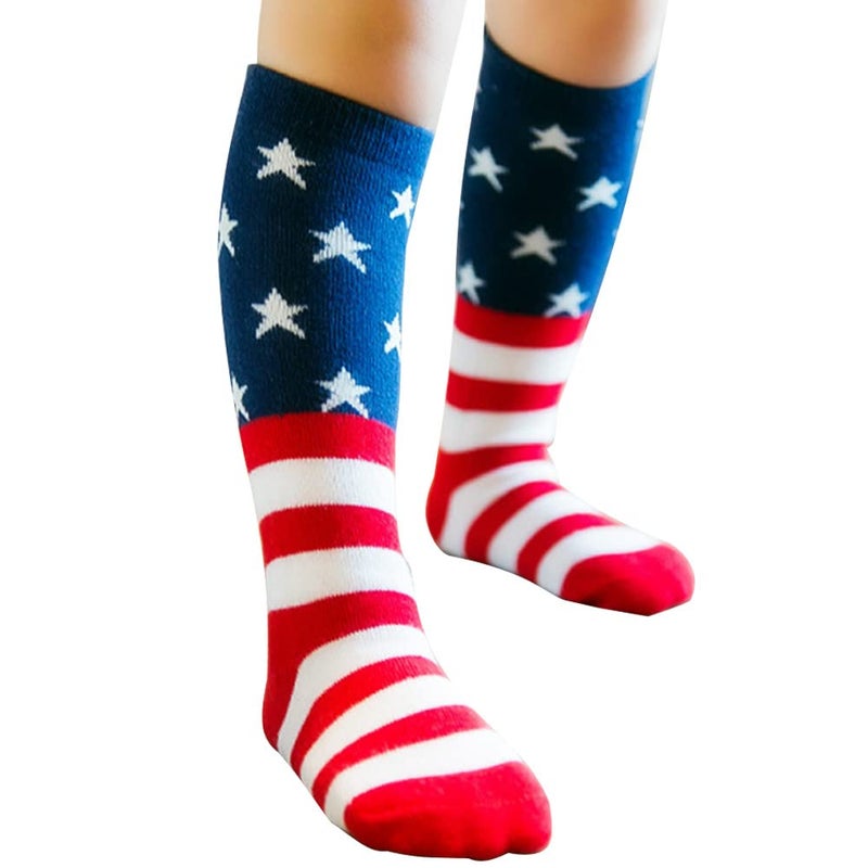 SYIDINZN USA Flag Socks Kids Socks for Boys, Girls, Baby, Toddler & Child (1-3 years) - Image 1